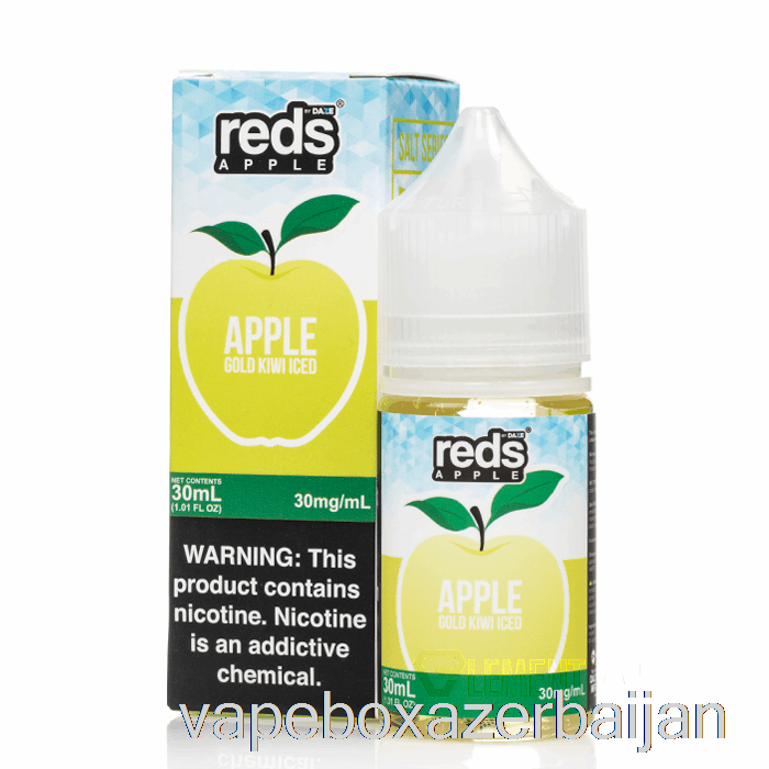 E-Juice Vape ICED Gold Kiwi - Reds Apple E-Juice - 7 Daze Salt - 30mL 50mg